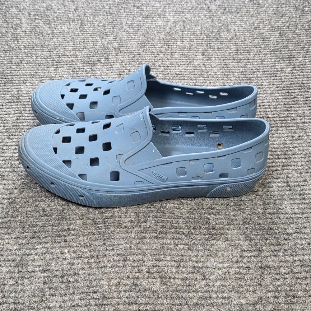 Vans Trek Slip-On Slate Blue Water Shoes Men's Size 9 Checkerboard Cutout - Picture 3 of 10